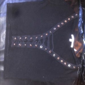New black  crop top without tags